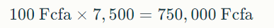 750000 FCFA