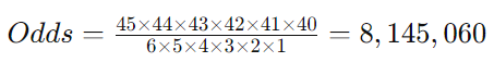 Austria Lotto 6/45 odds