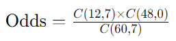 Czech Keno odds calculation