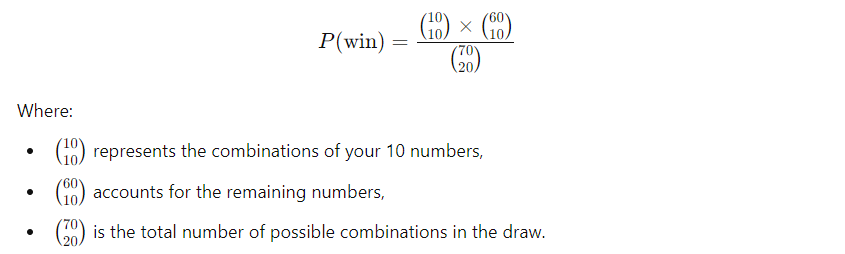 french keno odds