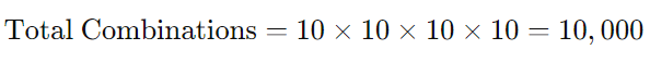 Pick 4 odds calculation