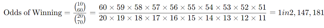 KENO CG Odds