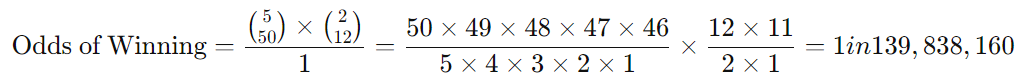 Mega Jackpot CG odds