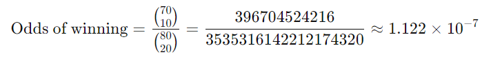 Western Lotto Keno odds